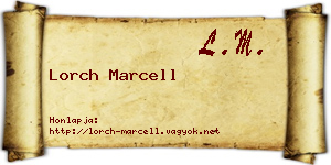 Lorch Marcell névjegykártya